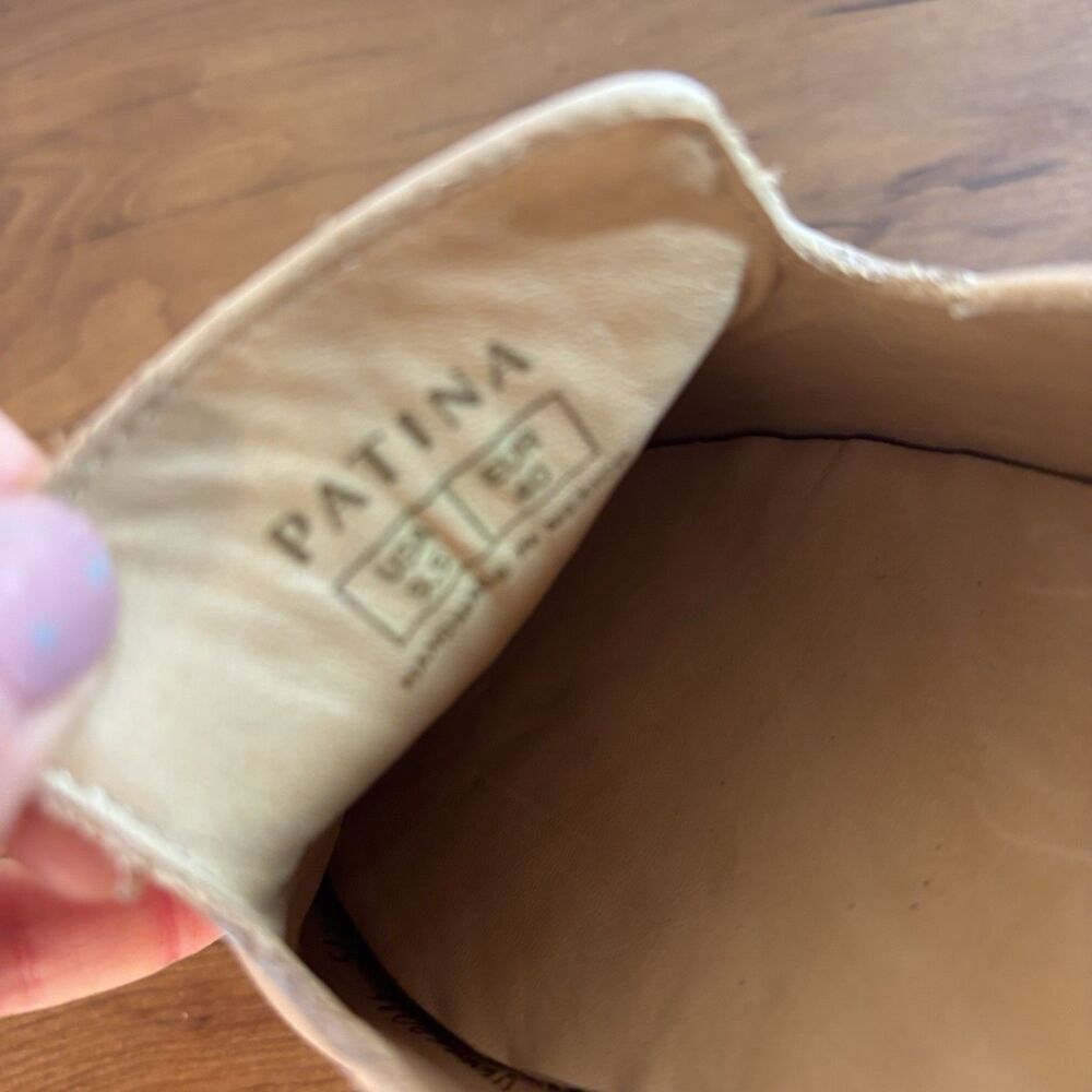 PATINA Portland Leather Premium Pointed Flats Shoes Bone White Women's Size 9.5 - Picture 8 of 10